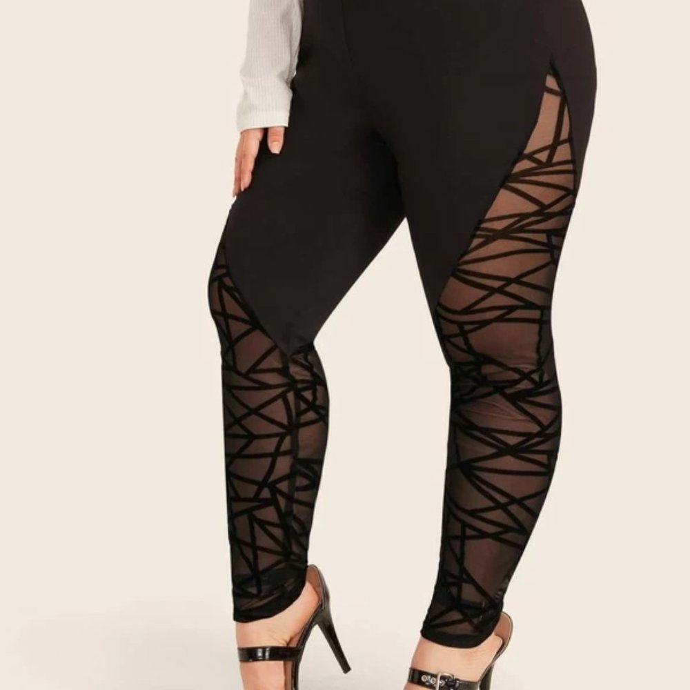 ✨Host Pick✨Black Mesh Leggings in XS, M, L, and XL - Picture 1 of 4